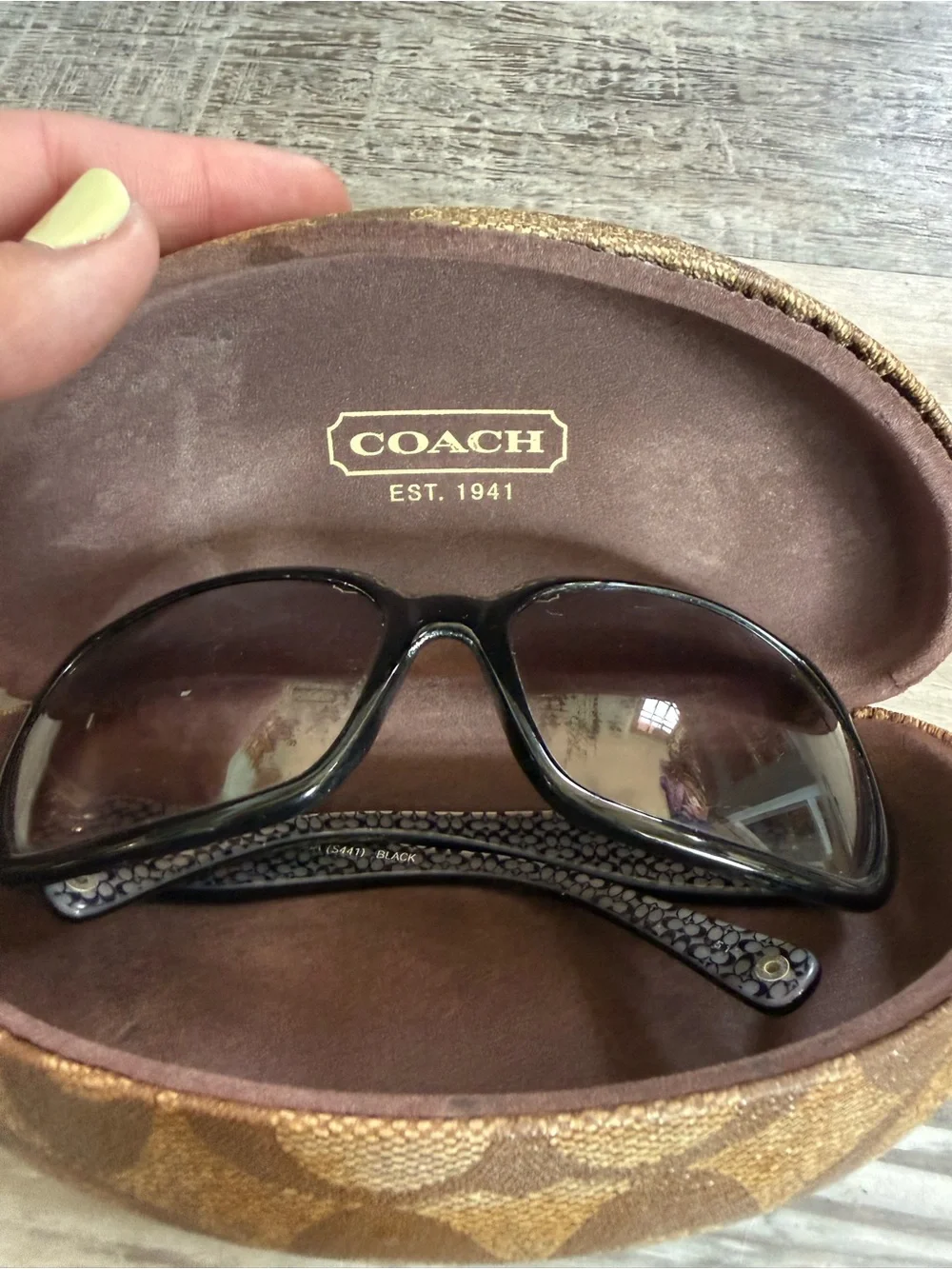 COACH ALICIA S441 BLACK OVERSIZE DESIGNER EYEGLASSES FRAMES 60-135 118639